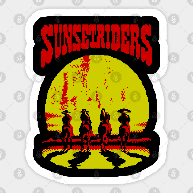 Sunset Riders 8 Bit  Art Sticker by 8 Fists of Tees